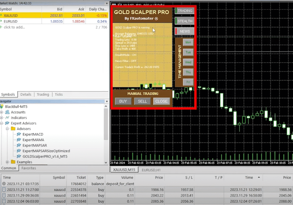 Next Trade Gold Scalper AI Bot 9 gold scalper pro ea 5